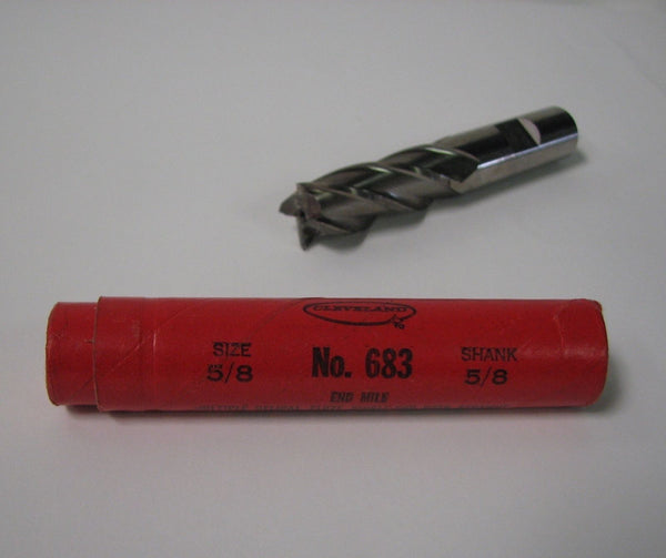 Cleveland #685 HSS End Mill 5/8" Diameter 5/8" Shank 4 Flutes New Bridgeport