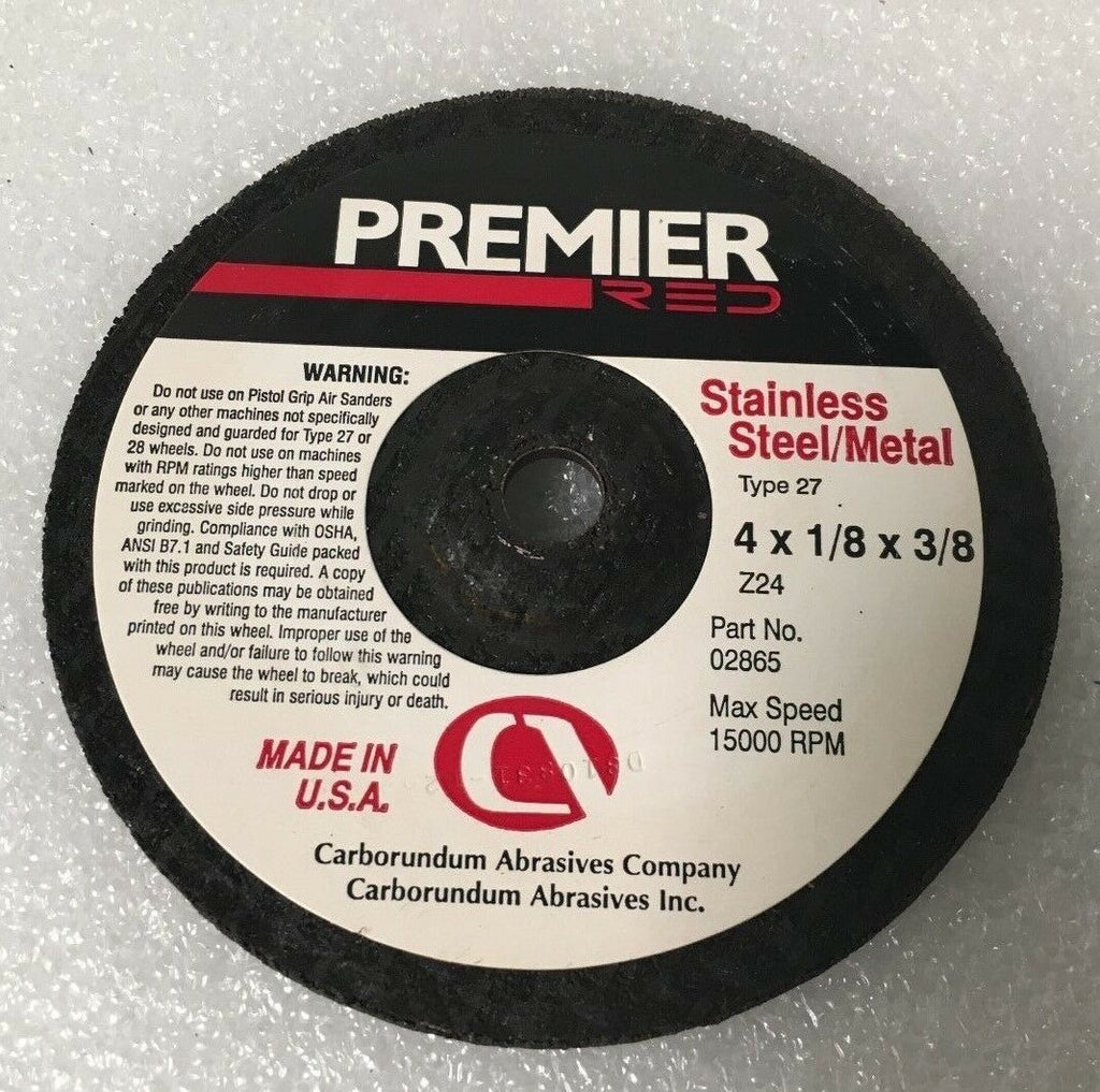 Lot 25 Premier Red Stainless Steel 4 x 1/8 x 3/8 Grinding Wheels Discs 15000 RPM