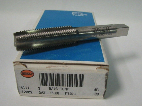 Bendix Besly Tap 9/16 - 18NF 4 Flute GH3 Plug F7311 HS Brand New Made In USA
