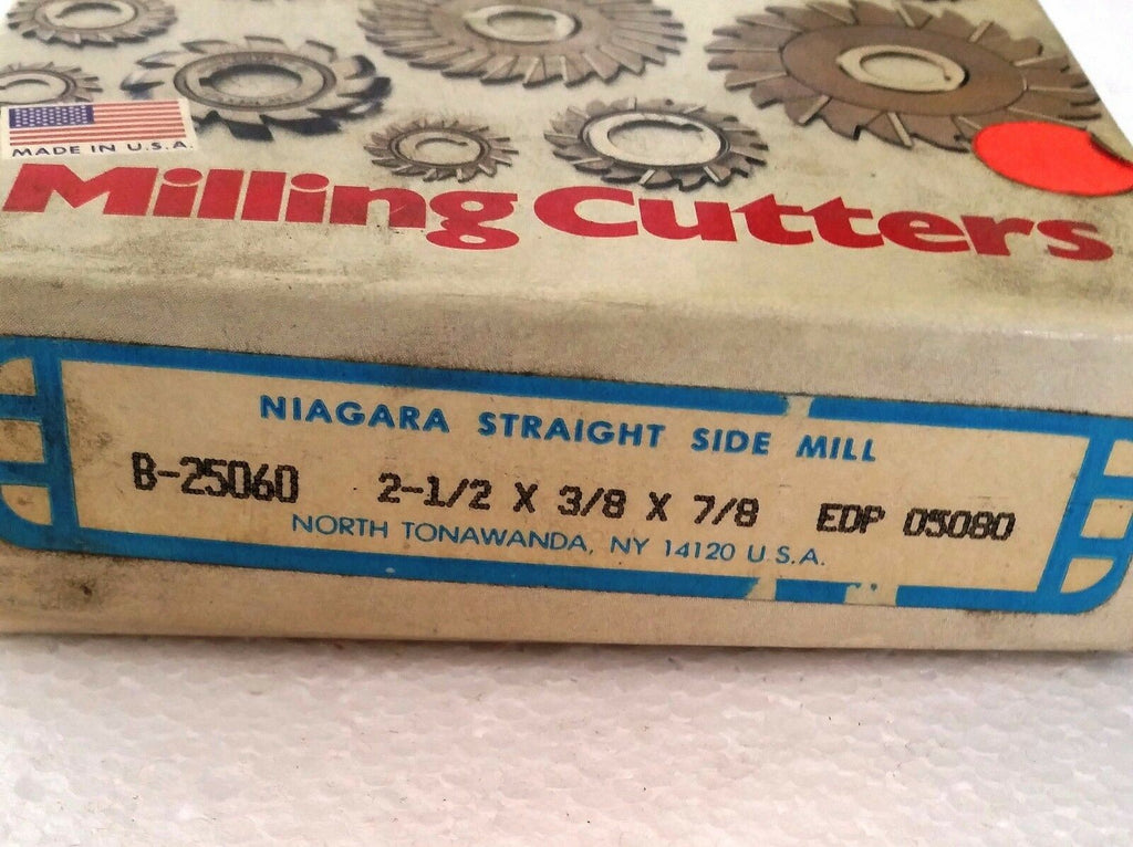 Niagara Cutter HSS Straight Side Mill 2-1/2 x 3/8 x 7/8  Milling Made In USA