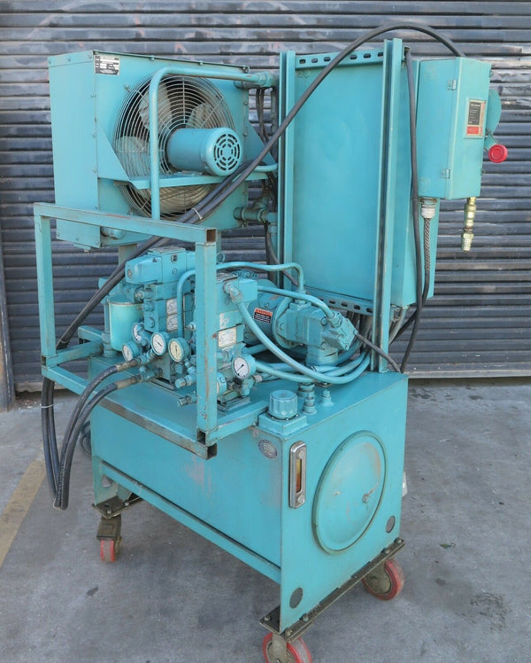 10 Hp Hydraulic Power Unit Pump Vickers Valves Heat Exchanger Complete System