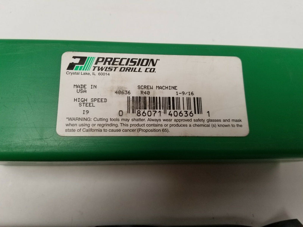 Precision Twist Drill Screw Machine HSS 1-9/16
