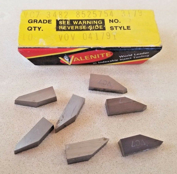Valenite VC7 VOV 041791 Lathe Carbide Inserts 7 Pcs Tools 3482 8525754 3179
