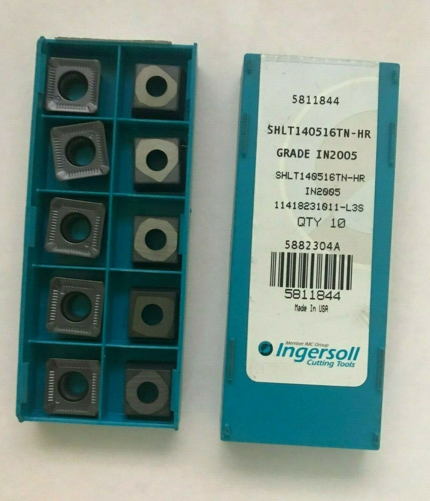 10 Pcs Ingersoll Cutting Tools SHLT140516TN-HR IN2005 5811844 Carbide Inserts