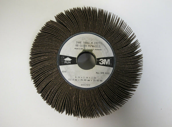 3M Brand New RB Cloth PG 60XE Wheels 244E 6 x 1 x 1 Max RPM 6100 Free Shipping