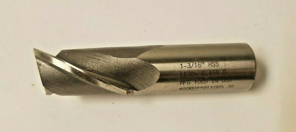 HSS End Mill 2 Flute 1-3/16 DIA Brand New 1" Shank Made in USA