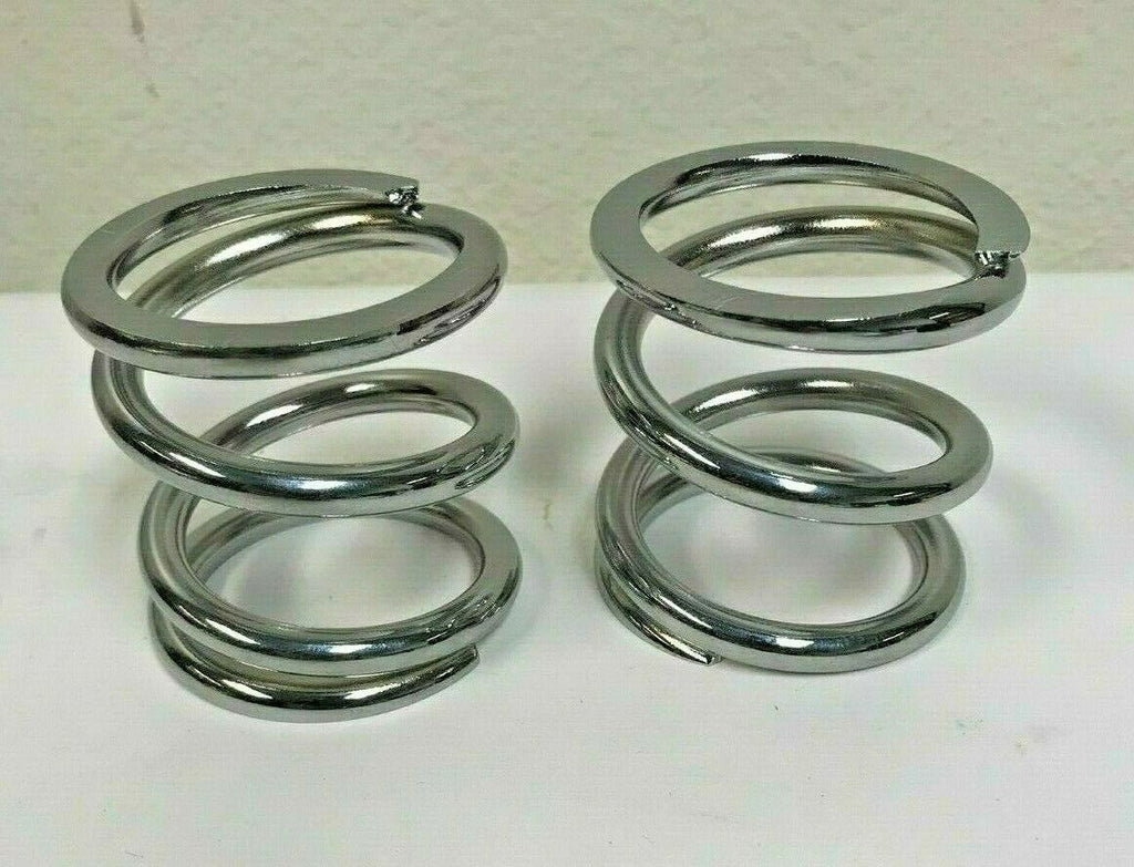 2 Works Performance Shock Compression Springs 2.3" Long 500Lbs .283 Wire Chrome