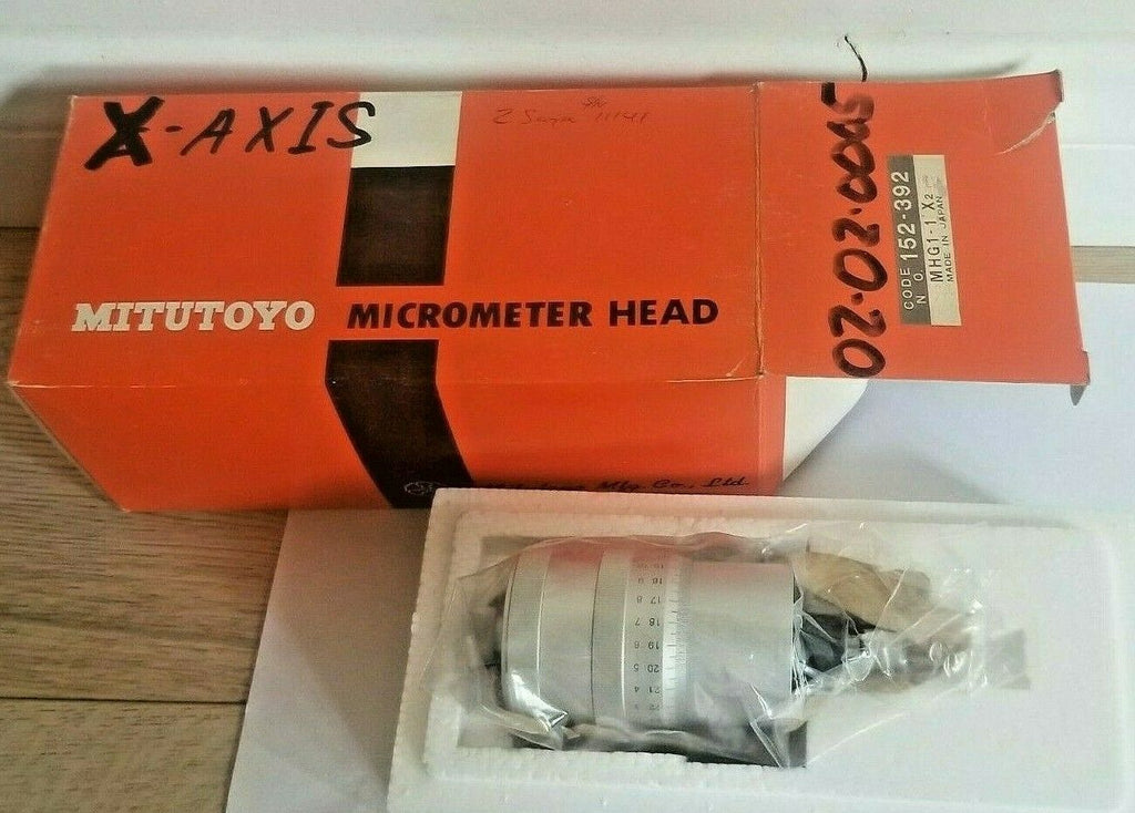 Mitutoyo 152-392 Micrometer Head 0-1" Range .0001" Graduation X Axis MHG1 1 X2