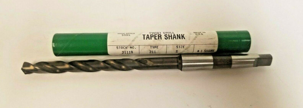 High Speed Steel Taper #1 Shank Twist Drill Bit HSS Lathe PRECISION Size S 211