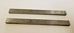 2 New 1/4 x 1/2 x 6 Rectangular Lathe Tool Cutting HSS Bit Blank COBALT BESLY