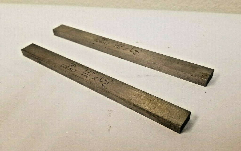 2 New 1/4 x 1/2 x 6 Rectangular Lathe Tool Cutting HSS Bit Blank COBALT BESLY