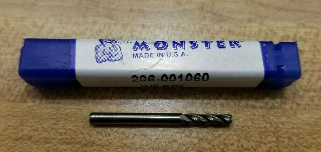 Mill Monster 206-001060 1/8 4 FL Square End Mill Carbide Made in USA