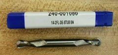 Mill Monster 240-001080 1/4 2 FL Double End Mill Stub Ball Nose Carbide USA