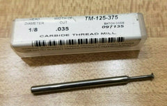 Internal Tool TM-125-375 1/8 Dia .035 Cut 3 Teeth Carbide Thread Mill 88-0910