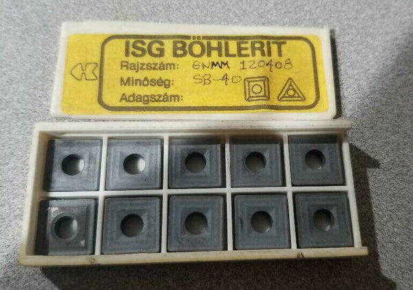 10 Pcs ISG BOHLERIT SNMM 120408 SB-40 Lathe Mill Carbide Inserts Tools New