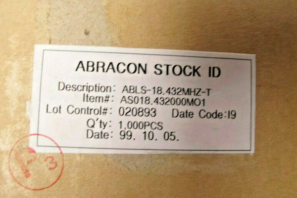1000 pcs Abracon ABLS-18.432 MHZ-T Brand New