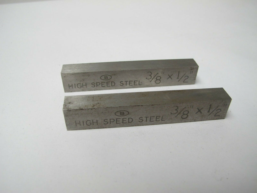 Lot of 2 Besly 3/8 x 1/2 x 3" rectangle Lathe Tool Cutting HSS Bits High Speed