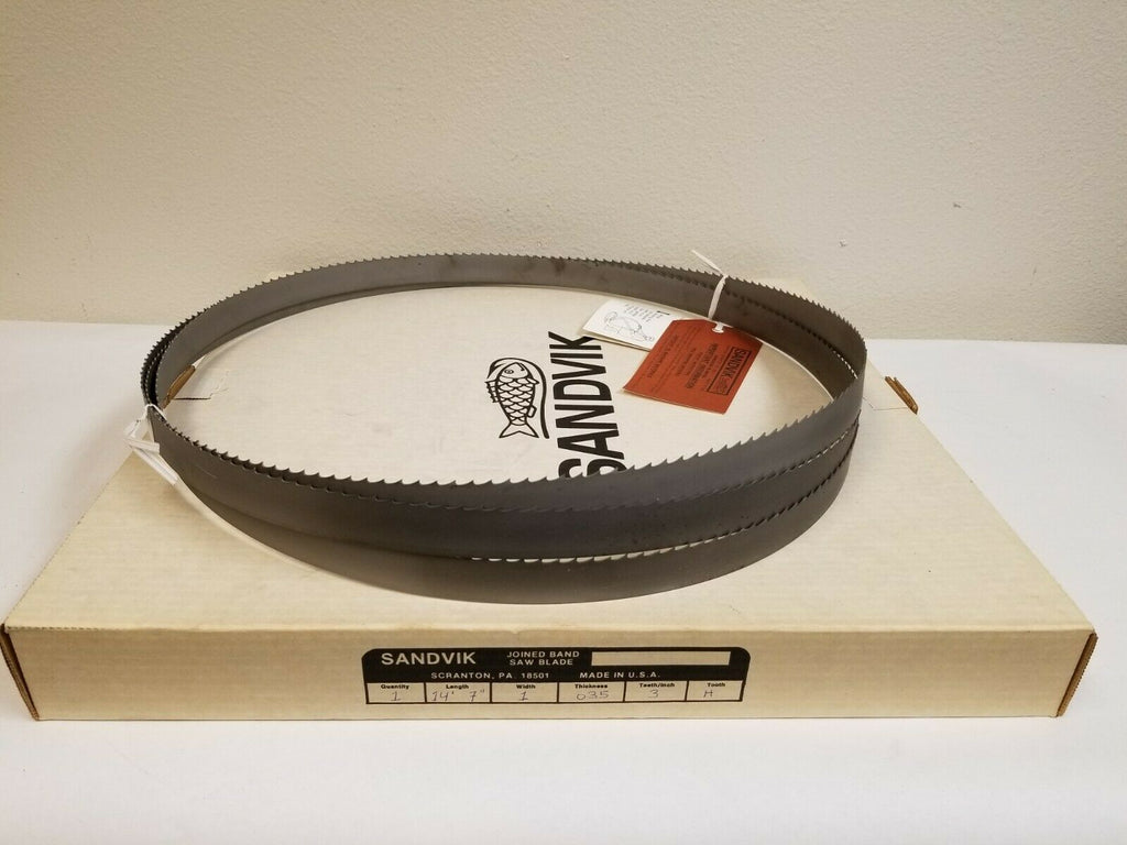 1 New Sandvik 14'  7" Length 1 Width Joined Band Saw Blade .035 Thickness