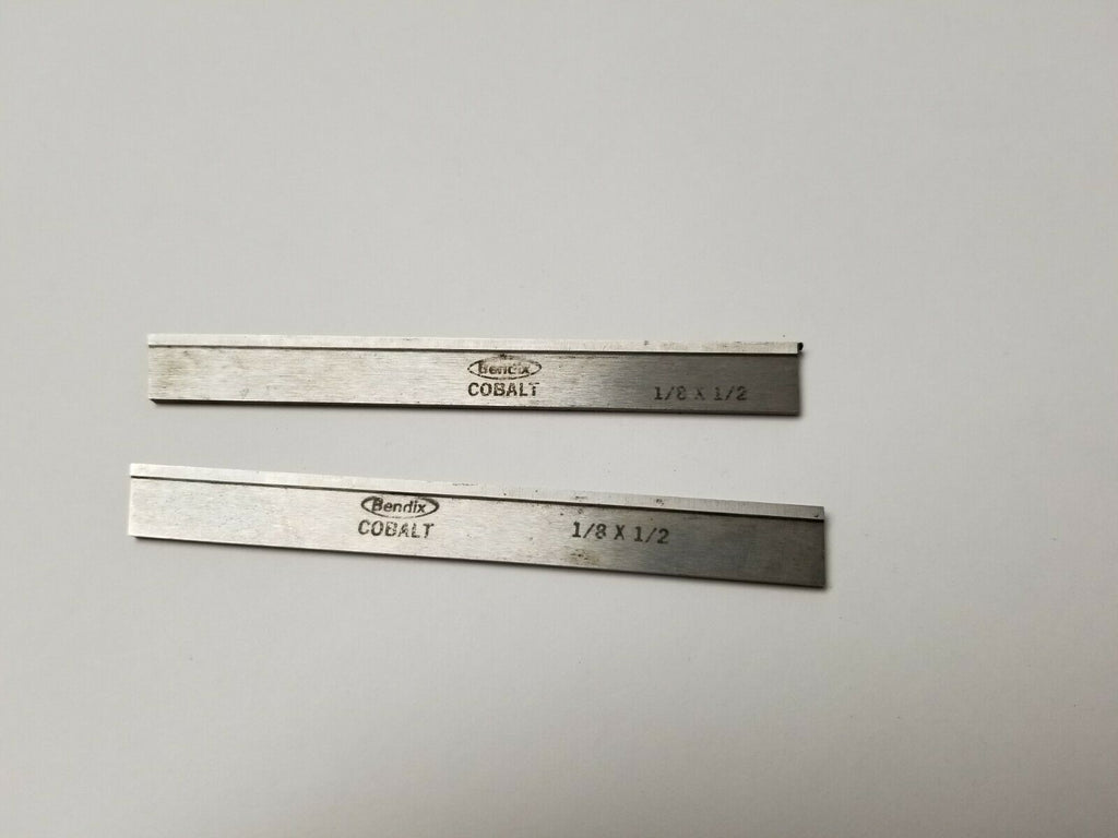 2 New 1/8 x 1/2 x 4-1/2 Lathe Tool Cutting Cobalt Bit Besly Made in USA
