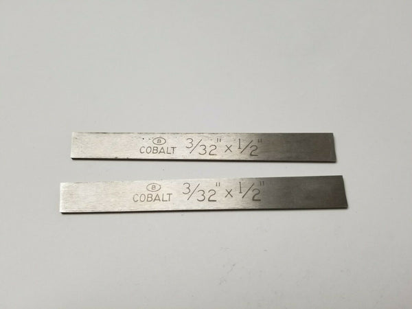 2 New 3/32 x 1/2 x 4-1/2 Rectangular Lathe Tool Cutting Cobalt Bit Blank  Besly
