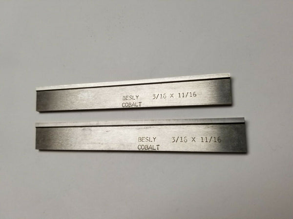 2 New 3/16 x 11/16 x 5" Lathe Tool Cutting Cobalt Bit Blank Besly Made in USA