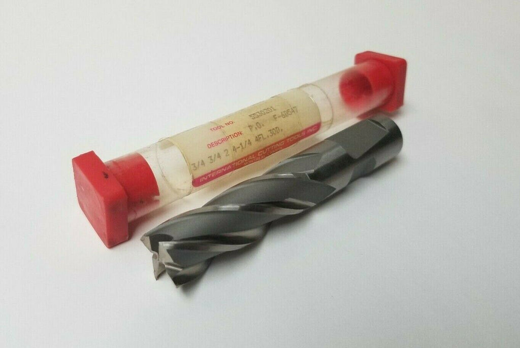1 New International  End Mill 3/4 Dia x 2 x 4-1/2 Hss 4 Flutes Brand New