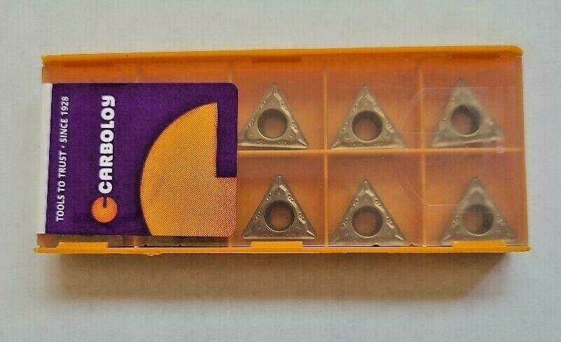 10 Pcs CARBOLOY TCMT 16T308-MV CU15 Carbide Inserts Lathe Tools New