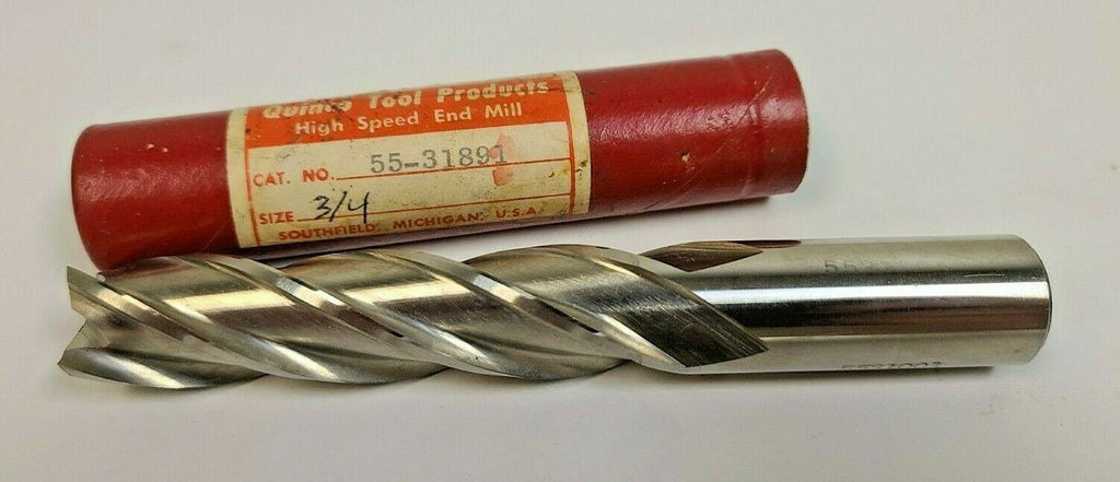 QUINCO TOOL PRODUCTS HSS End Mill 3/4 55-31891 4 Flutes Brand New USA