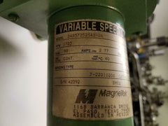 MAGNETEK Electric DC Motor 1/4 HP VARIABLE Speed With STERLING GEAR BOX 50 TO 1