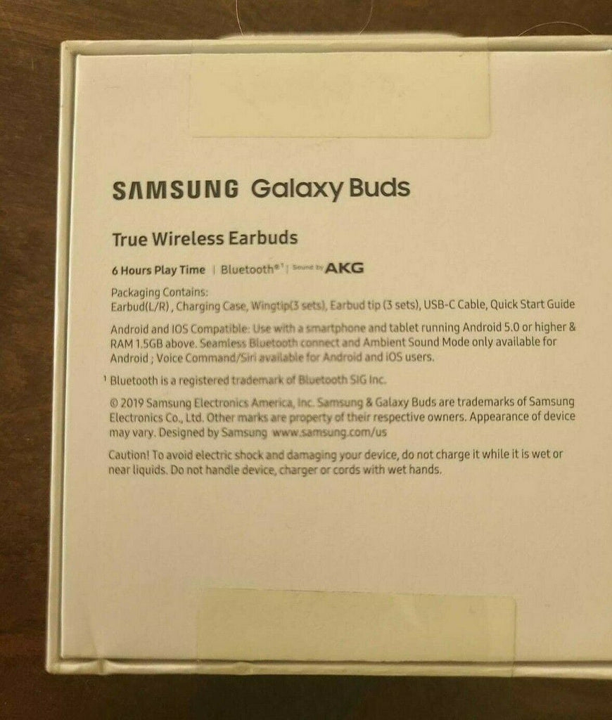 SM-R170 Brand New Closed Box Samsung Galaxy Buds Wireless Bluetooth Headphones