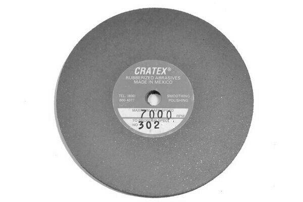 Lot of 2 Cratex Medium Rubberized abrasives 302-M 3" Dia 0.150 thick 1/4 Hole