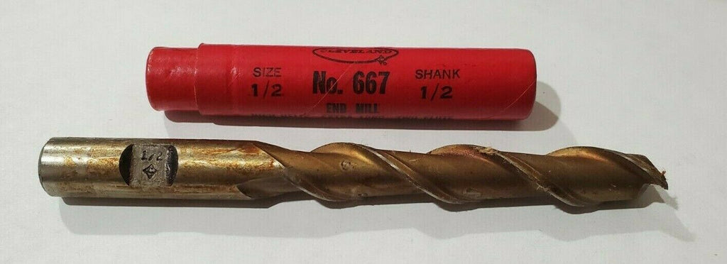 Cleveland #667 HSS End Mill 1/2" Diameter  1/2" Shank 2 Flutes Brand New
