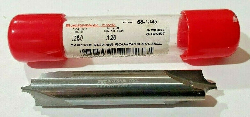 Internal Tool .250 Radius .120 Diameter Carbide Corner Rounding End Mill 68-1345