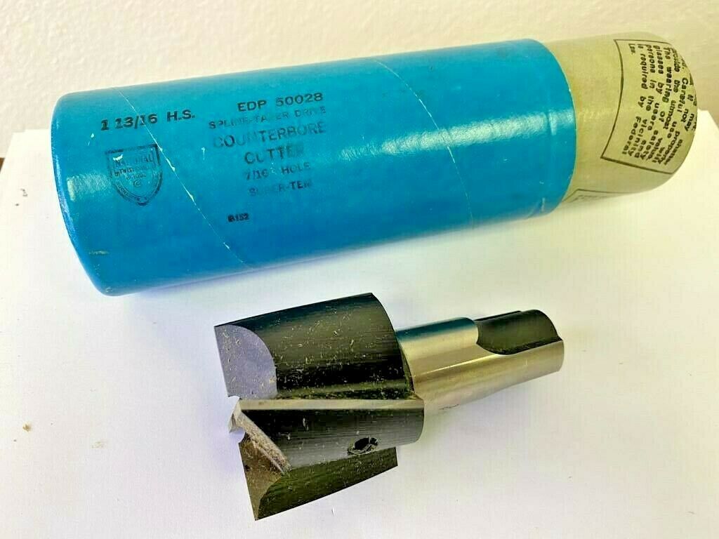 Spline-Taper Drive Counterbore Cutter 50028 Brand New 1-13/16 Dia 7/16" Hole