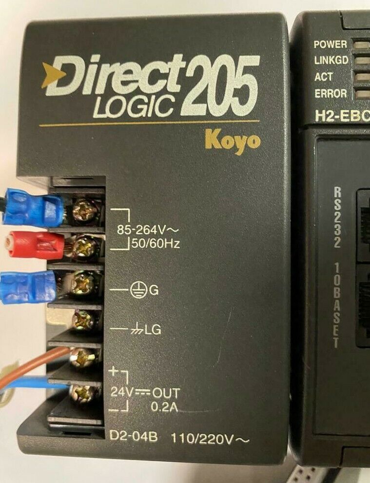 USED KOYO DIRECTLOGIC 205 PLC SYSTEM d2-04trs H2-EBC