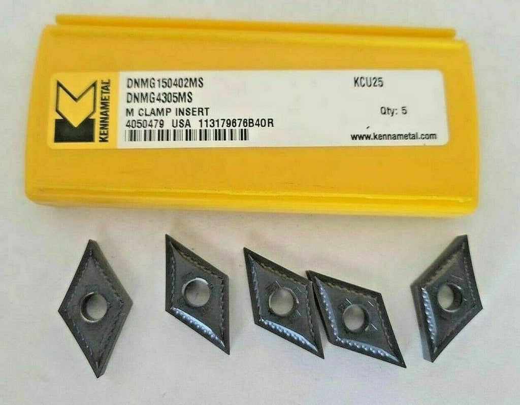 KENNAMETAL 5 Pcs DNMG 4305MS Clamp Carbide Inserts Turning Lathe KCU25 150402MS