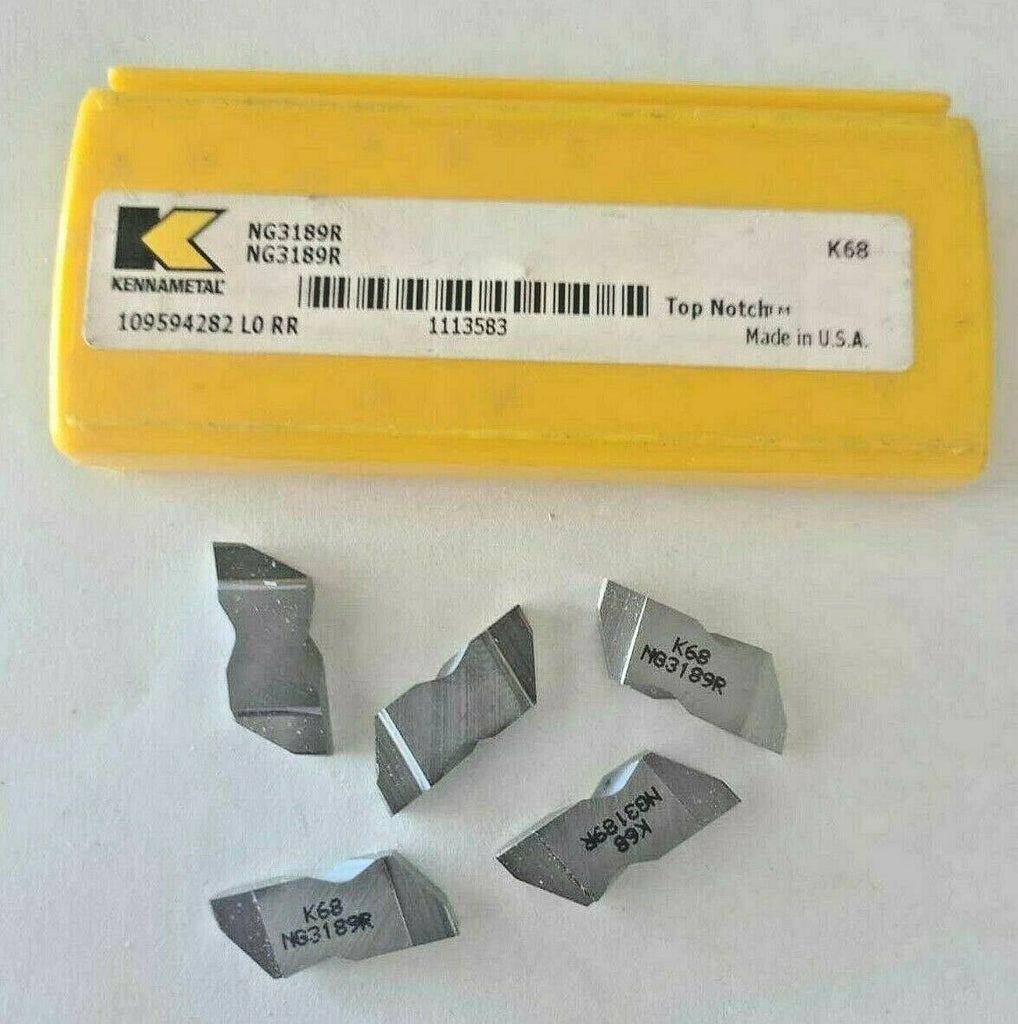 Kennametal 5 Pcs Top Notch Carbide Grooving Inserts NG 3189R K68 USA