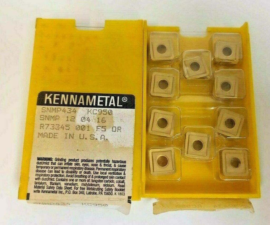 KENNAMETAL 10 Pcs SNMP 434 KC950 12 04 16 Gold Carbide Inserts Turning Lathe New