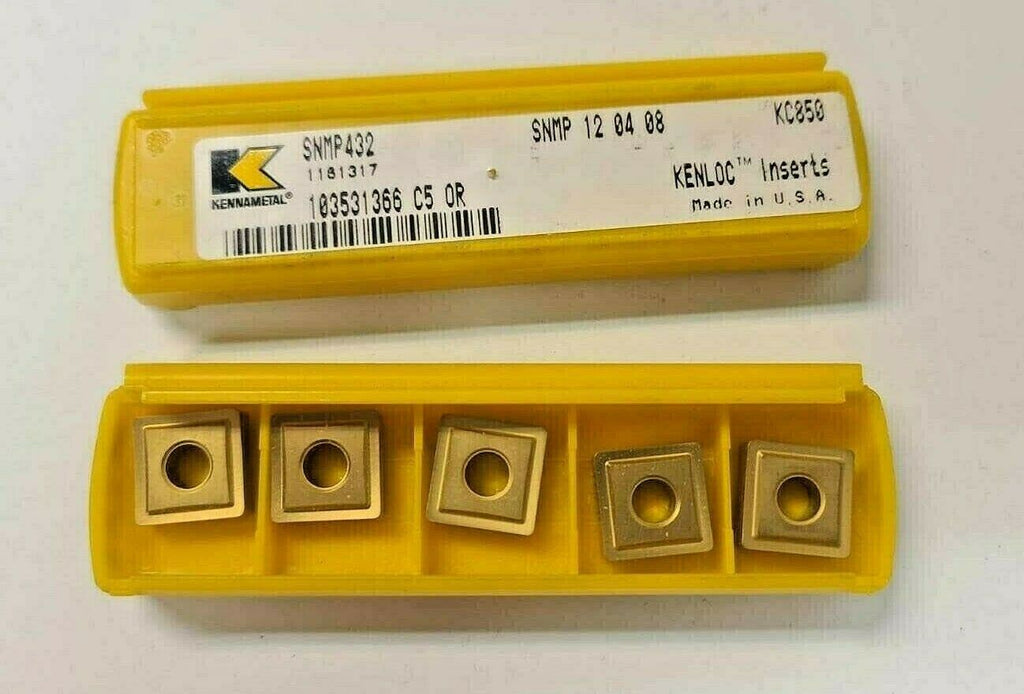 KENNAMETAL 5 Pcs SNMP 432 KC850 12 04 08 Gold Carbide Inserts Turning Lathe New