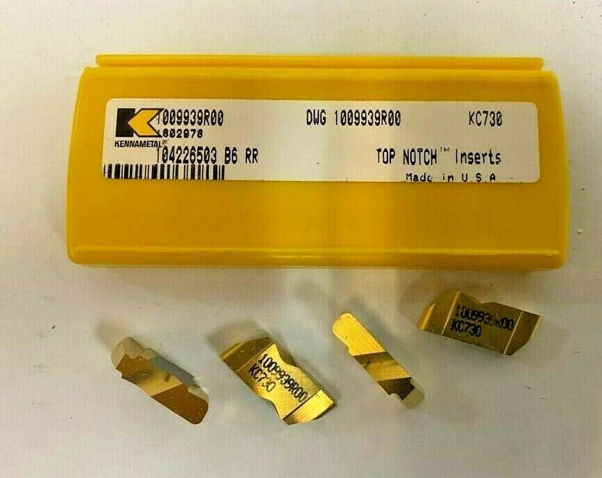 Kennametal 4 Pcs Carbide Grooving Inserts DWG KC 730 1009939R00 USA New