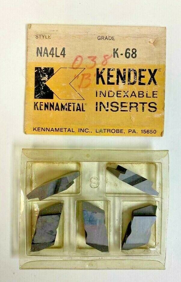 Kennametal 5 Pcs KENDEX INDEXABLE Carbide Grooving Inserts NA4L4 K68 USA