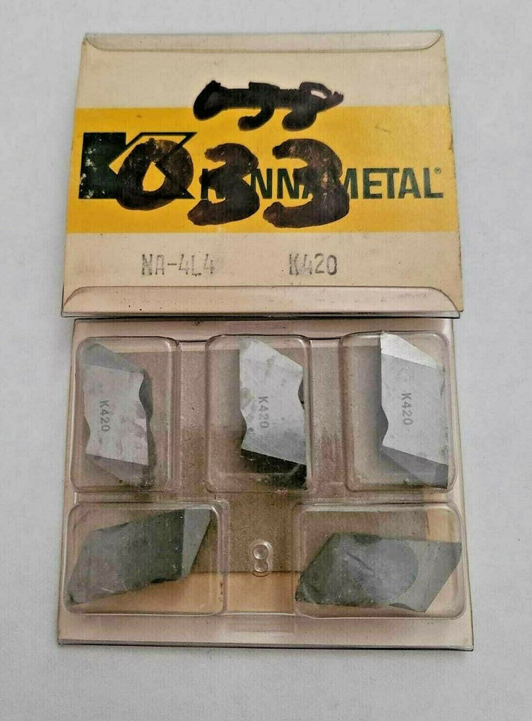 KENNAMETAL NA-4L4 K420 Lathe Carbide Inserts 5 Pcs Grooving Cut-Off