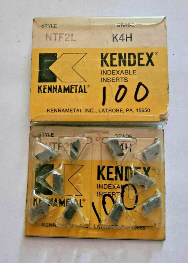 10 Kennametal KENDEX NTF-2L K4H Lathe Carbide Inserts Grooving Cut Off INDEXABLE
