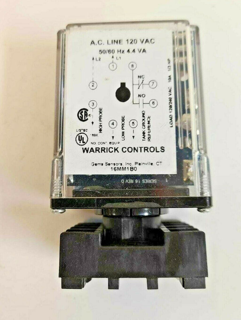 WARRICK CONTROLS 16MC1B0 120 VAC A.C LINE 50/60 Hz 4.4 VA