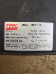 Teel model: 3p965b plunger pump 1725 RPM 7.1 GPM MAX