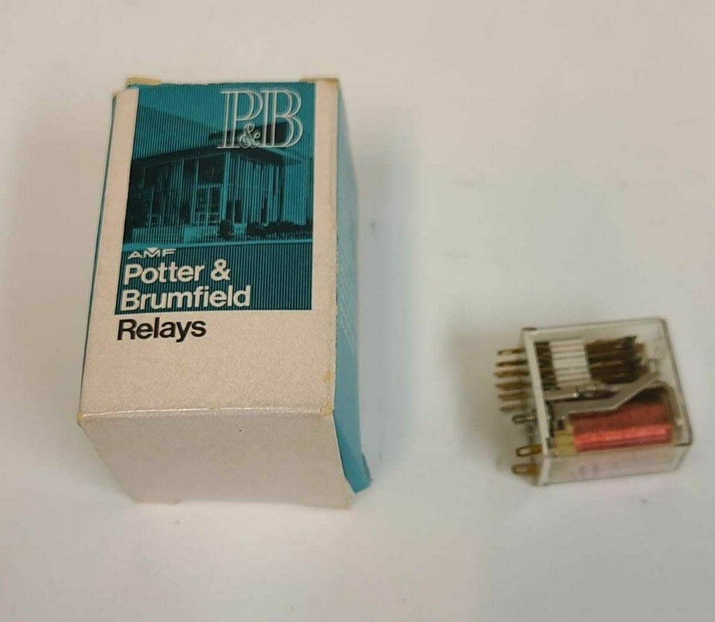 Lot of 2 Potter & Brumfield R10-E1Y4-V185 4PDT Power Relay 24 VDC NEW