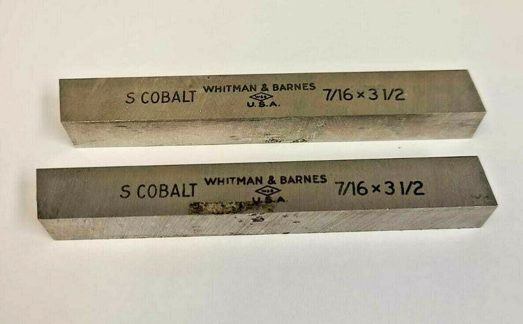 2 S cobalt 7/16 x 3-1/2 Square Lathe Tool Cutting Bits New WHITMAN & BARNES USA