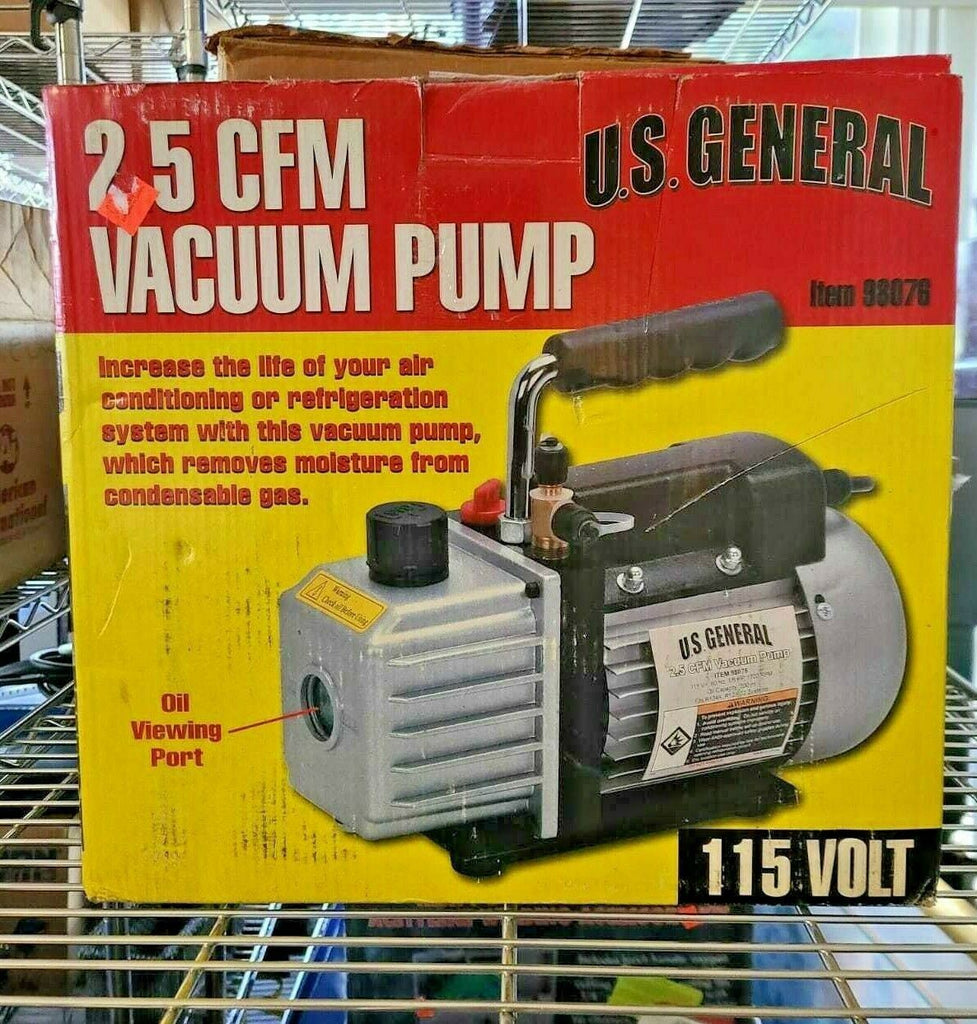 US General 2.5 CFM Refrigerator Air Condition Vacuum Pump 115 Volt
