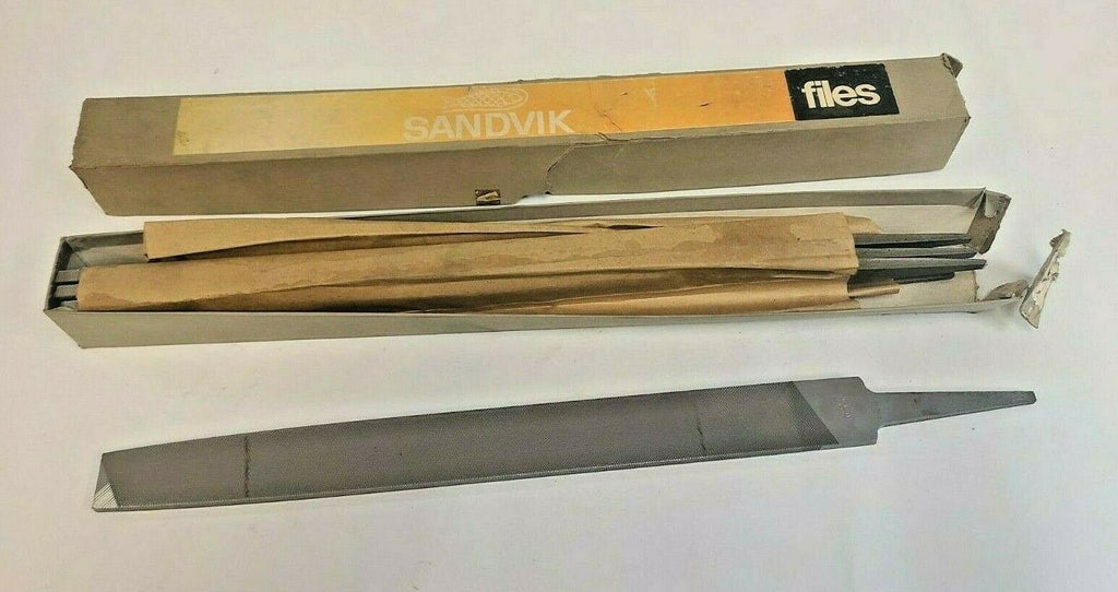 5 Pcs Sandvik 14” Milled Tooth Flat 2nd File #110 Brand New Made in USA