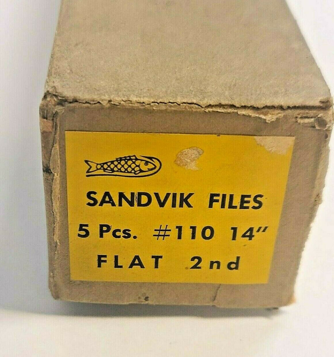 5 Pcs Sandvik 14” Milled Tooth Flat 2nd File #110 Brand New Made in US